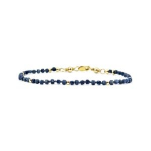 Pulsera Coral Azul Oro Italiano 14k By Thiago Turcott®