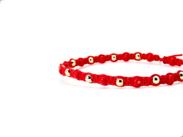 Pulsera Shambhala Roja Oro 14k By Thiago Turcott® - Image 2