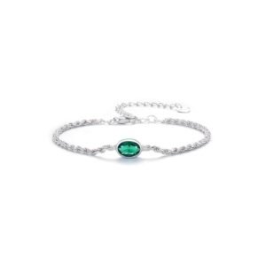 Pulsera Esmeralda Plata 1ra Ley 925 Torsal By Thiago Turcott®
