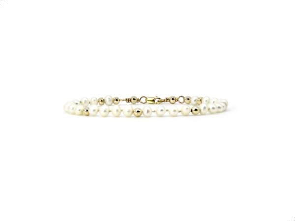 Pulsera Perla Barroca Natural 4mm Oro 14k By Thiago Turcott®