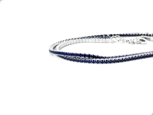 Pulsera Zafiro Plata De 1ra Ley 925 Doble By Thiago Turcott® - Image 2