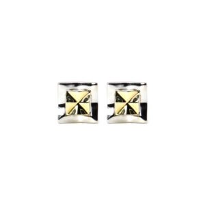 Aretes Oro 14k 2 Tonos Fractal By Thiago Turcott®