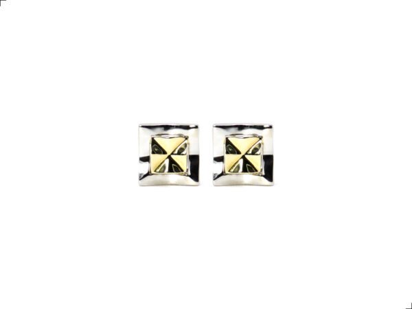 Aretes Oro 14k 2 Tonos Fractal By Thiago Turcott®