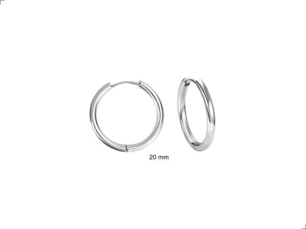 Aretes Arracadas Titanio 18k Simple Desing 20mm By Thiago Turcott® - Image 2