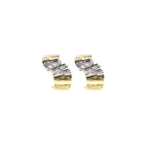Aretes Oro 14k 2 Tonos Escalinata By Thiago Turcott®
