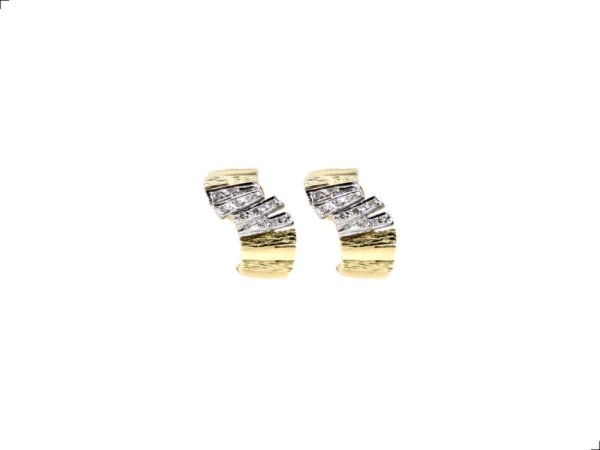 Aretes Oro 14k 2 Tonos Escalinata By Thiago Turcott®