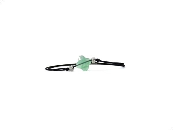 Pulsera Jade Trébol Titanio 18k Hilo Seda By Thiago Turcott®