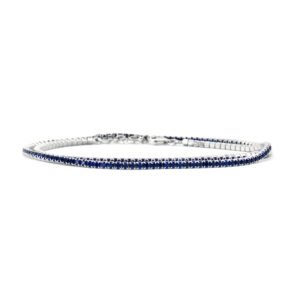 Pulsera Zafiro Plata De 1ra Ley 925 Doble By Thiago Turcott®