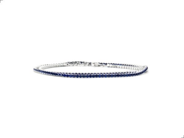 Pulsera Zafiro Plata De 1ra Ley 925 Doble By Thiago Turcott®