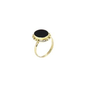 Anillo Oro 14k Azabache By Thiago Turcott®