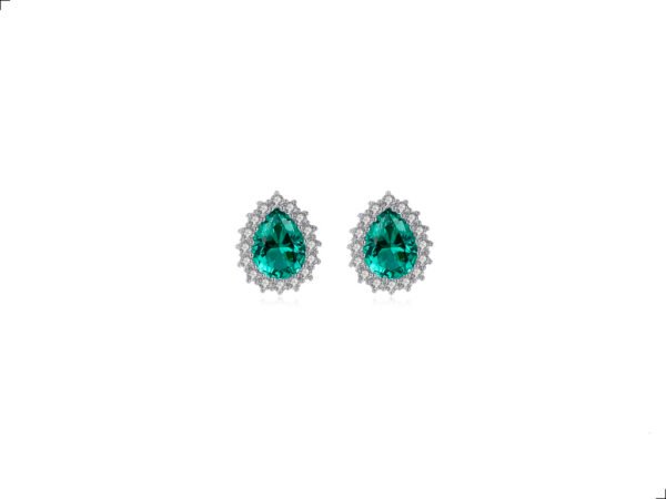 Aretes Esmeralda Drop Plata 1ra Ley 925 By Thiago Turcott®