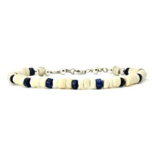 Pulsera Lapislázuli Plata 925 Madera Hombre By Thiago Turcott®