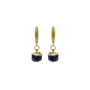 Aretes Péndulo Titanio 18k Lapislázuli By Thiago Turcott®