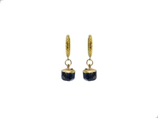 Aretes Péndulo Titanio 18k Lapislázuli By Thiago Turcott®