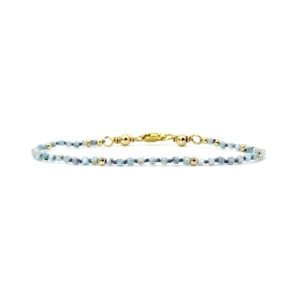 Pulsera Larimar Oro Italiano 14k By Thiago Turcott®