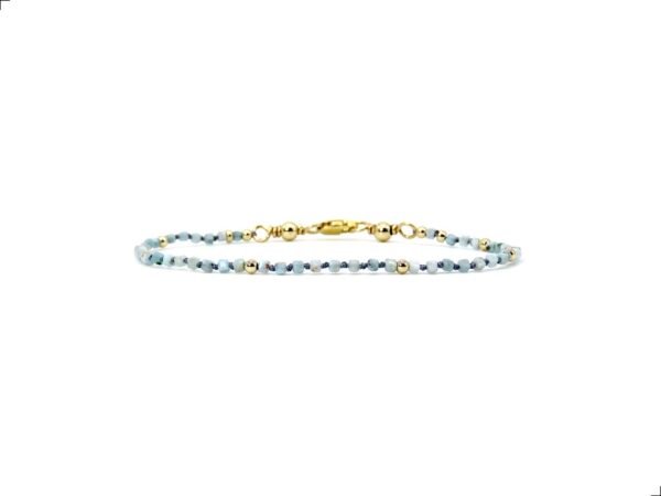 Pulsera Larimar Oro Italiano 14k By Thiago Turcott®