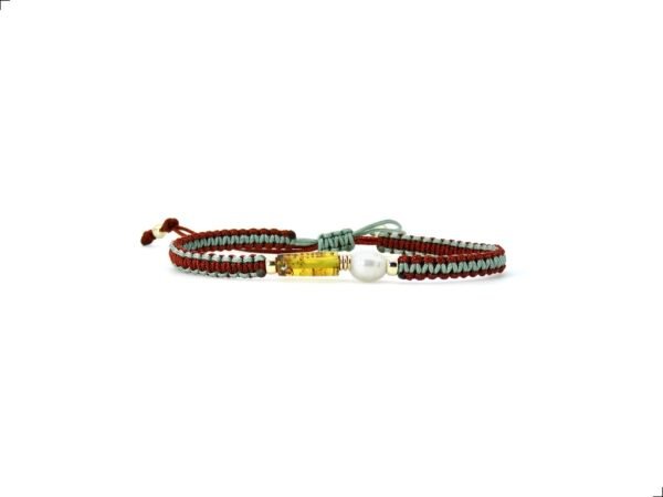 Pulsera Ámbar Perla Oro Italiano 14k By Thiago Turcott®