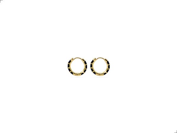 Arracadas Titanio 18k Zebra Negro By Thiago Turcott® - Image 3