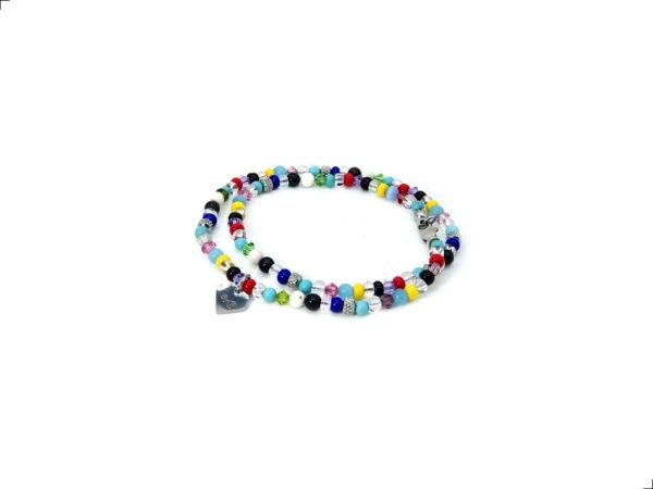 Pulsera 2 Vueltas Cuentas Titanio 18k By Thiago Turcott®
