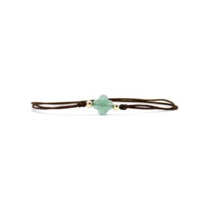 Pulsera Jade Trébol Oro 14k Cordón By Thiago Turcott®