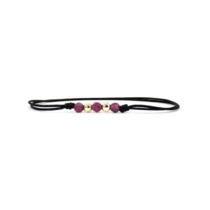 Pulsera Rubí Natural Oro Italiano 14k By Thiago Turcott®