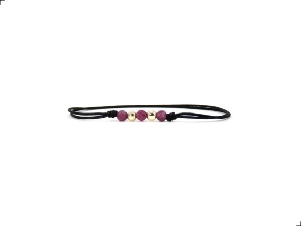 Pulsera Rubí Natural Oro Italiano 14k By Thiago Turcott®
