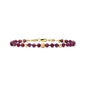 Pulsera Rubí Facetado Oro Italiano 14k By Thiago Turcott®