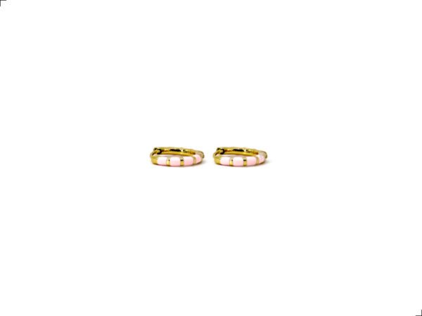 Arracadas Titanio 18k Zebra Rosa By Thiago Turcott® - Image 2