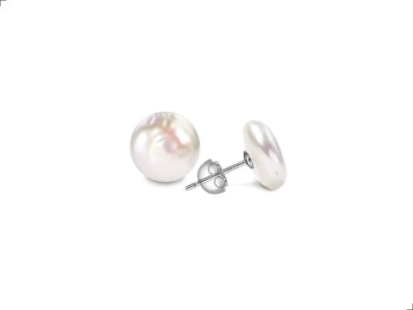 Aretes Perla Barroca Botón Plata 1ra Ley 925 By Thiago Turcott® - Image 2