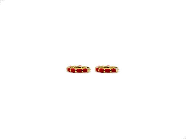 Arracadas Titanio 18k Zebra Rojo By Thiago Turcott® - Image 2