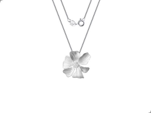 Collar Plata 1ra Ley 925 Flor Hibisco By Thiago Turcott®