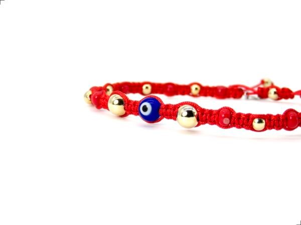 Pulsera Shambhala Roja Ojo Turco Oro 14k By Thiago Turcott® - Image 2