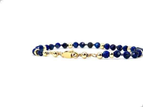 Pulsera Lapislázuli Facetado Oro Italiano 14k By Thiago Turcott® - Image 3