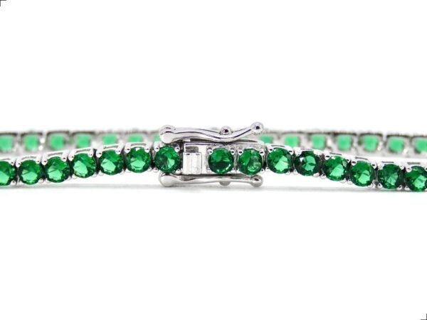 Pulsera Esmeraldas Tenis Plata 1ra Ley 925 By Thiago Turcott® - Image 3