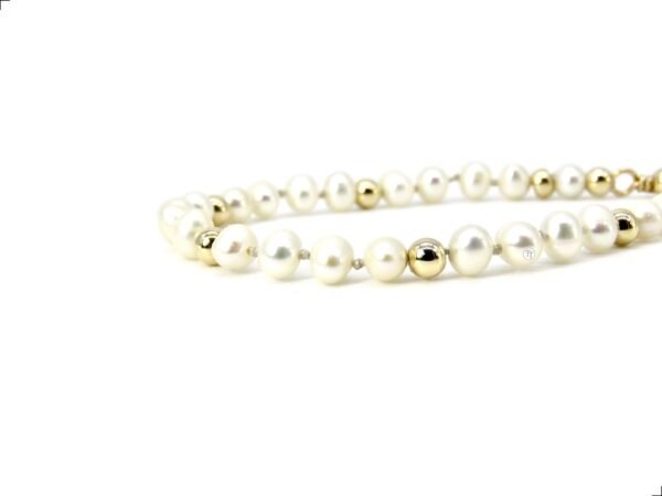 Pulsera Perla Barroca Natural 4mm Oro 14k By Thiago Turcott® - Image 2