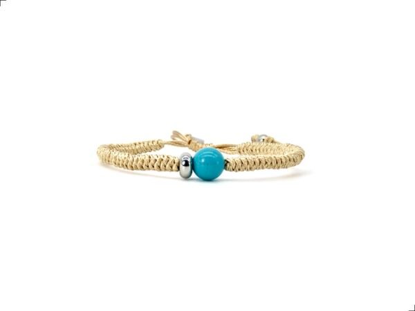 Pulsera Turquesa Ball Titanio 18k By Thiago Turcott®