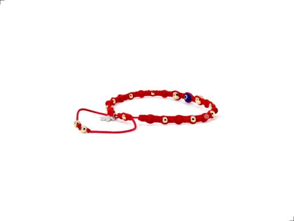 Pulsera Shambhala Roja Ojo Turco Oro 14k By Thiago Turcott® - Image 4