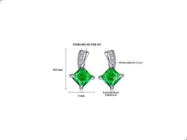 Aretes Esmeralda Plata Esterlina 925 Lazo By Thiago Turcott® - Image 4