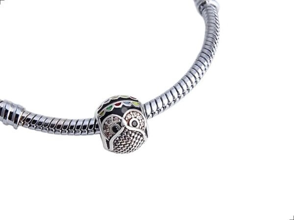 Charm Búho Plata Esterlina 925 Zirconia Cz Black By Thiago Turcott® - Image 3