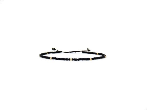 Pulsera Coral Negro Oro Italiano 14k Protección By Thiago Turcott®