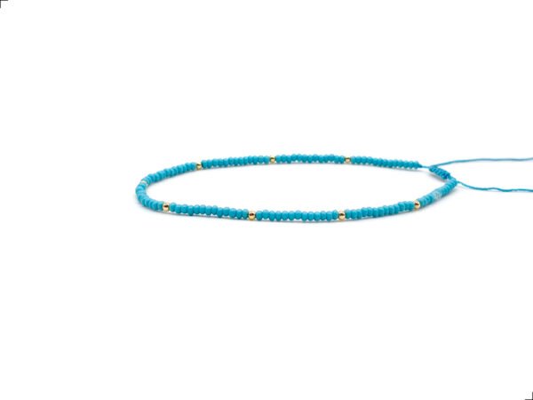 Pulsera Turquesa Oro Italiano 14k By Thiago Turcott® - Image 2