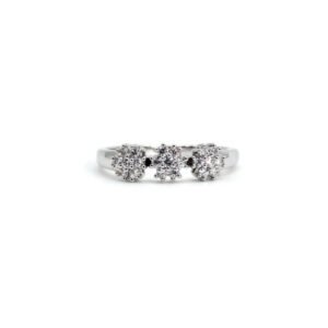 Anillo 3 Flores Plata 1ra Ley 925 By Thiago Turcott®