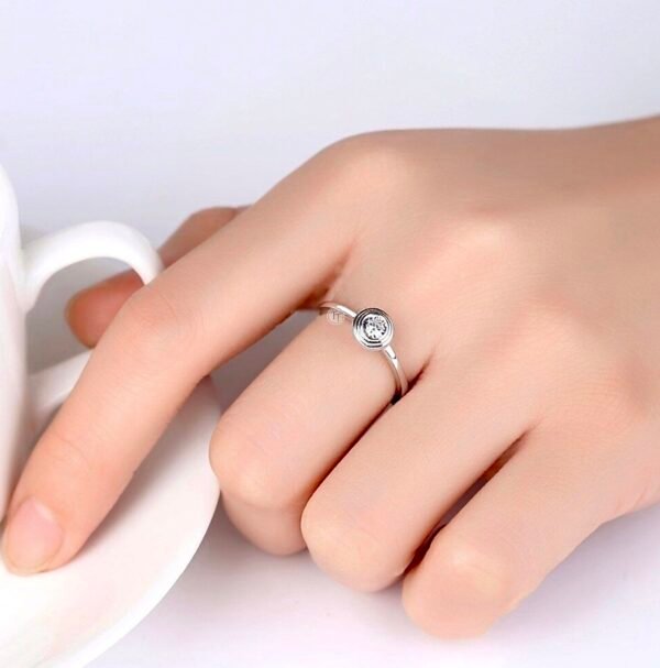 Anillo Solitario Plata 1ra Ley 925 Diamante Nano By Thiago Turcott® - Image 3