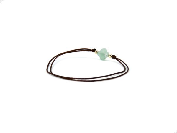 Pulsera Jade Trébol Oro 14k Cordón By Thiago Turcott® - Image 3