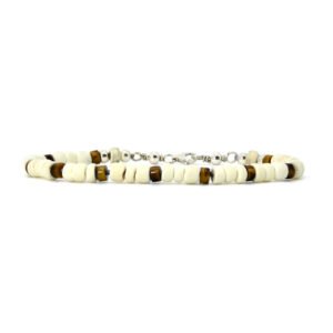Pulsera Ojo De Tigre Plata 925 Madera Hombre By Thiago Turcott®