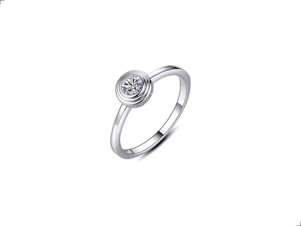 Anillo Solitario Plata 1ra Ley 925 Diamante Nano By Thiago Turcott®