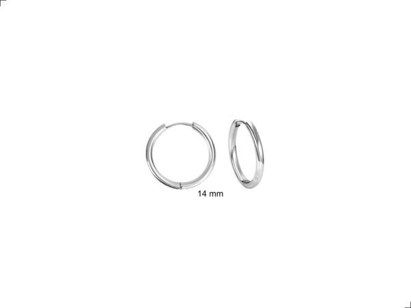 Aretes Arracadas Titanio 18k Simple Desing 14mm By Thiago Turcott® - Image 2