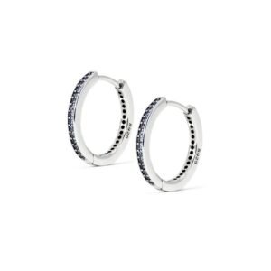Aretes Huggies Plata Esterlina 925 Zirconias Suizas