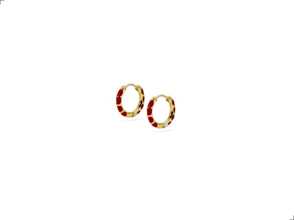 Arracadas Titanio 18k Zebra Rojo By Thiago Turcott®