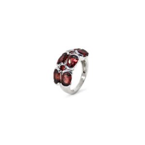 Anillo Granate Plata 1ra Ley Guimarães By Thiago Turcott®
